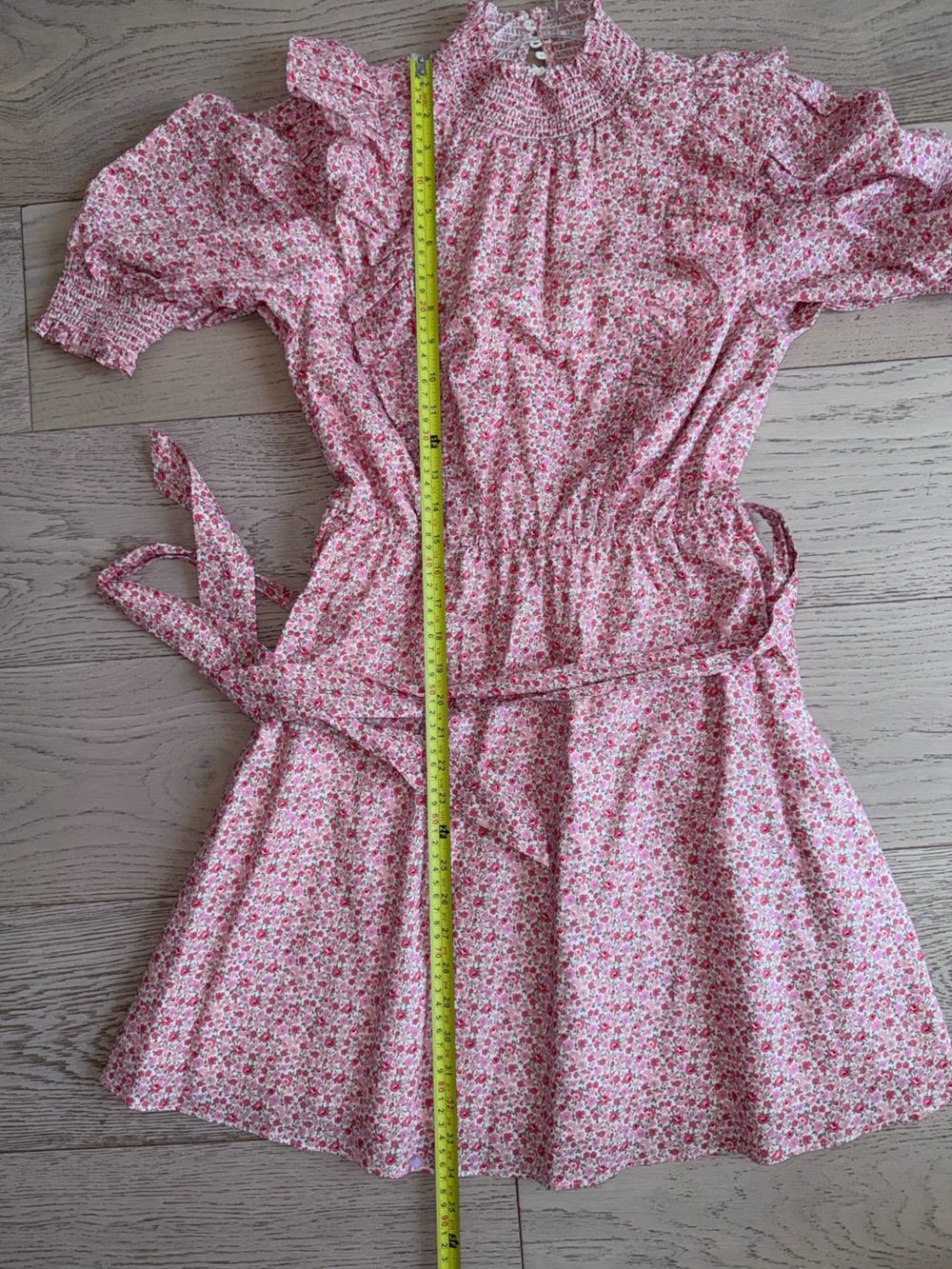 NWOT ENGLISH FACTORY SAMPLE Puff Sleeve Floral Mini - High Neck + Ruffled - Picture 10 of 12